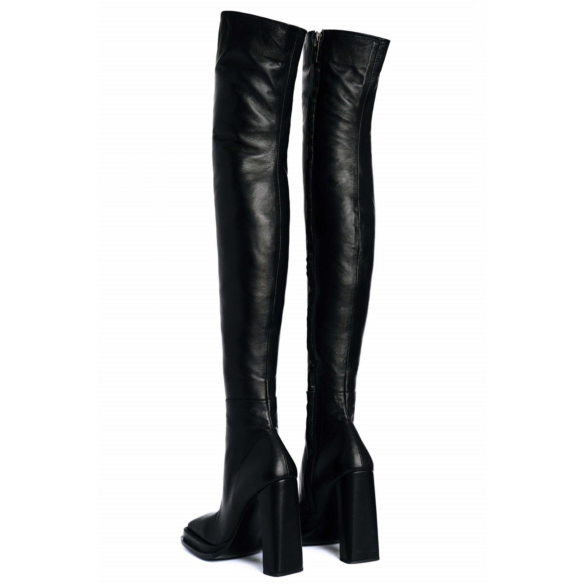 Tall boots with double rant Tall boots with double rant