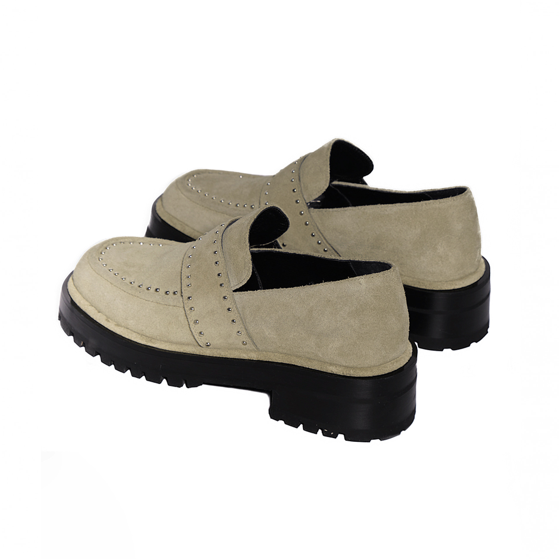 Rivets olive loafers Rivets olive loafers