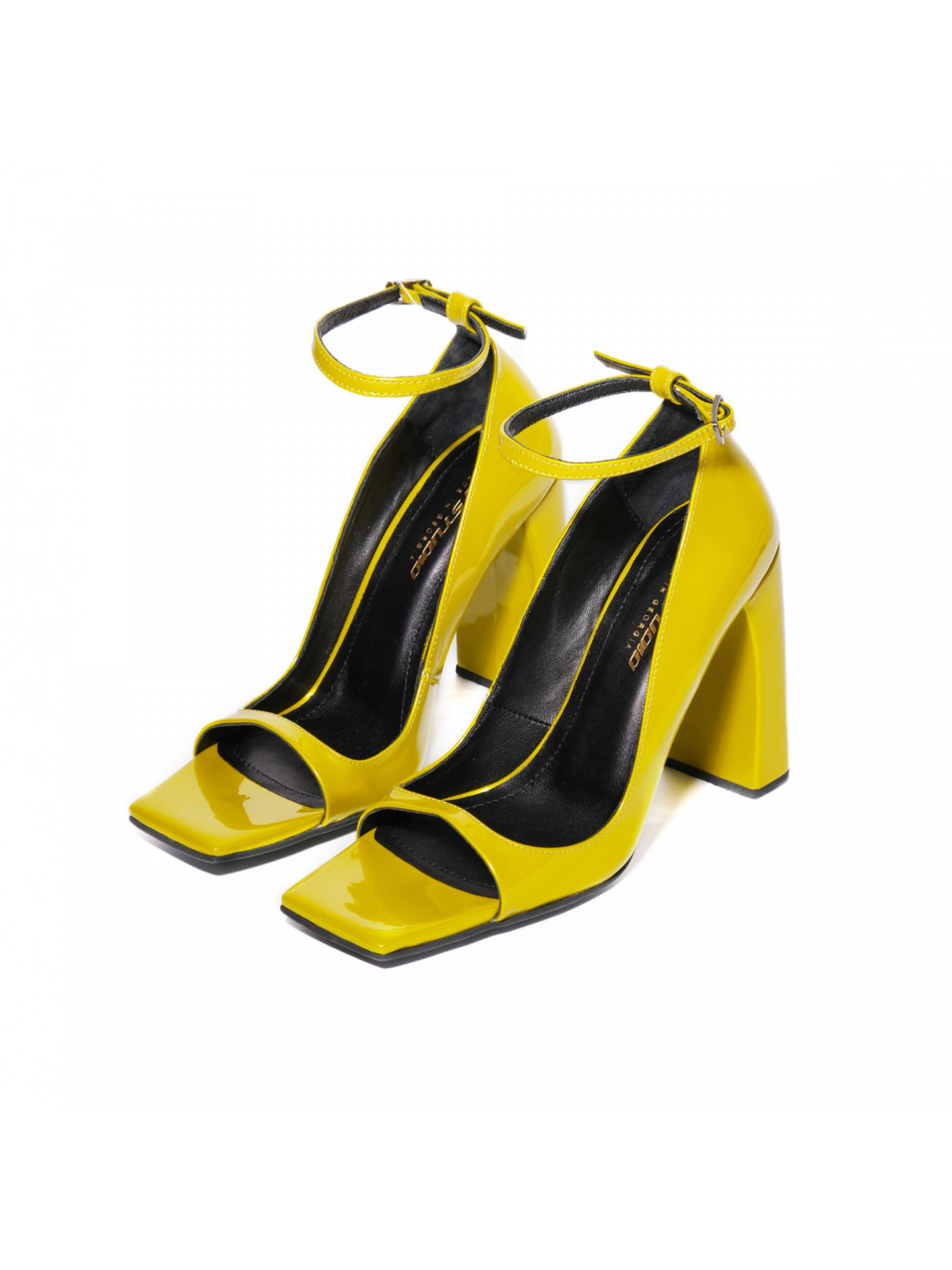 Olive open toe shoes