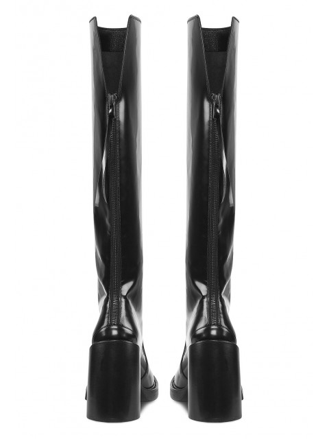 Lacquered leather boots Lacquered leather boots