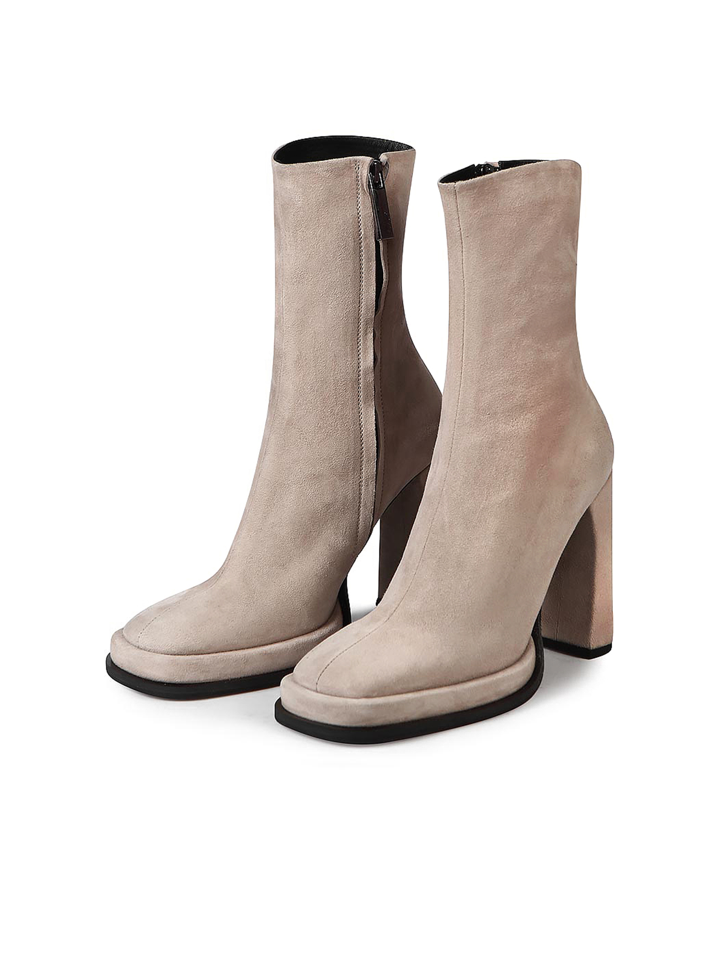 Square toe ankle boots