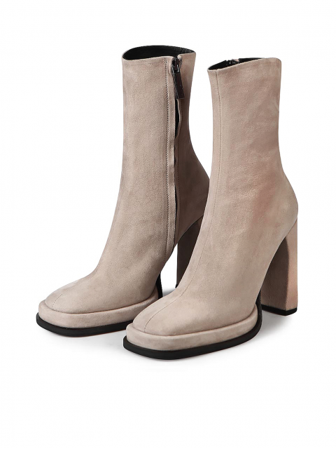 Square toe ankle boots