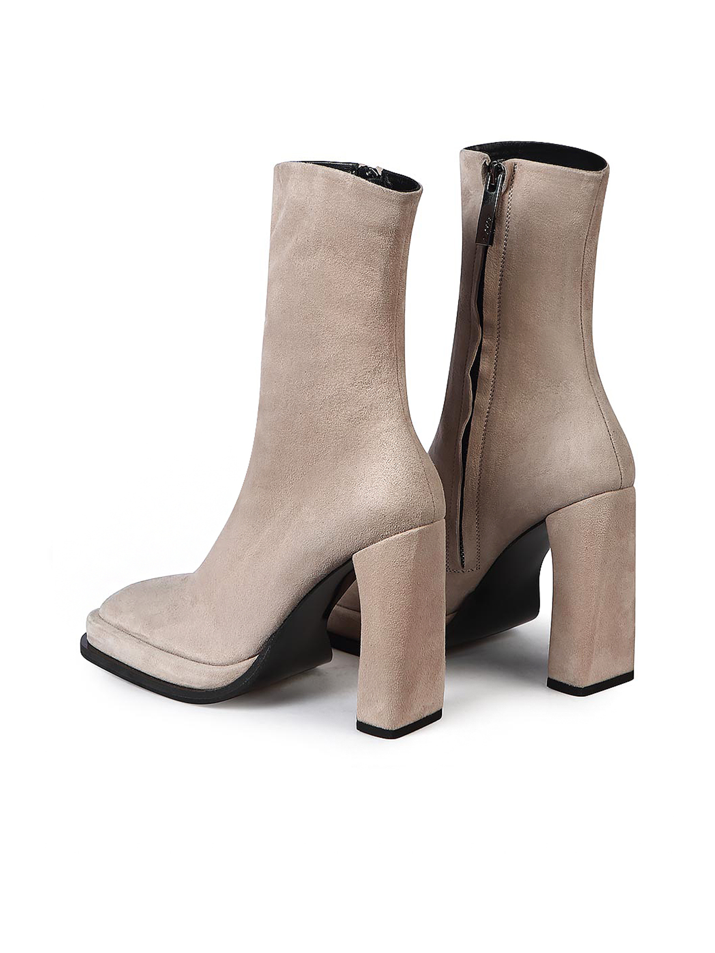 Square toe ankle boots