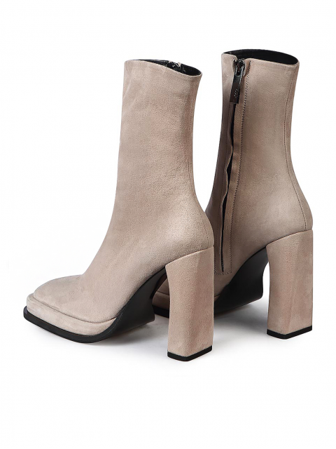 Square toe ankle boots