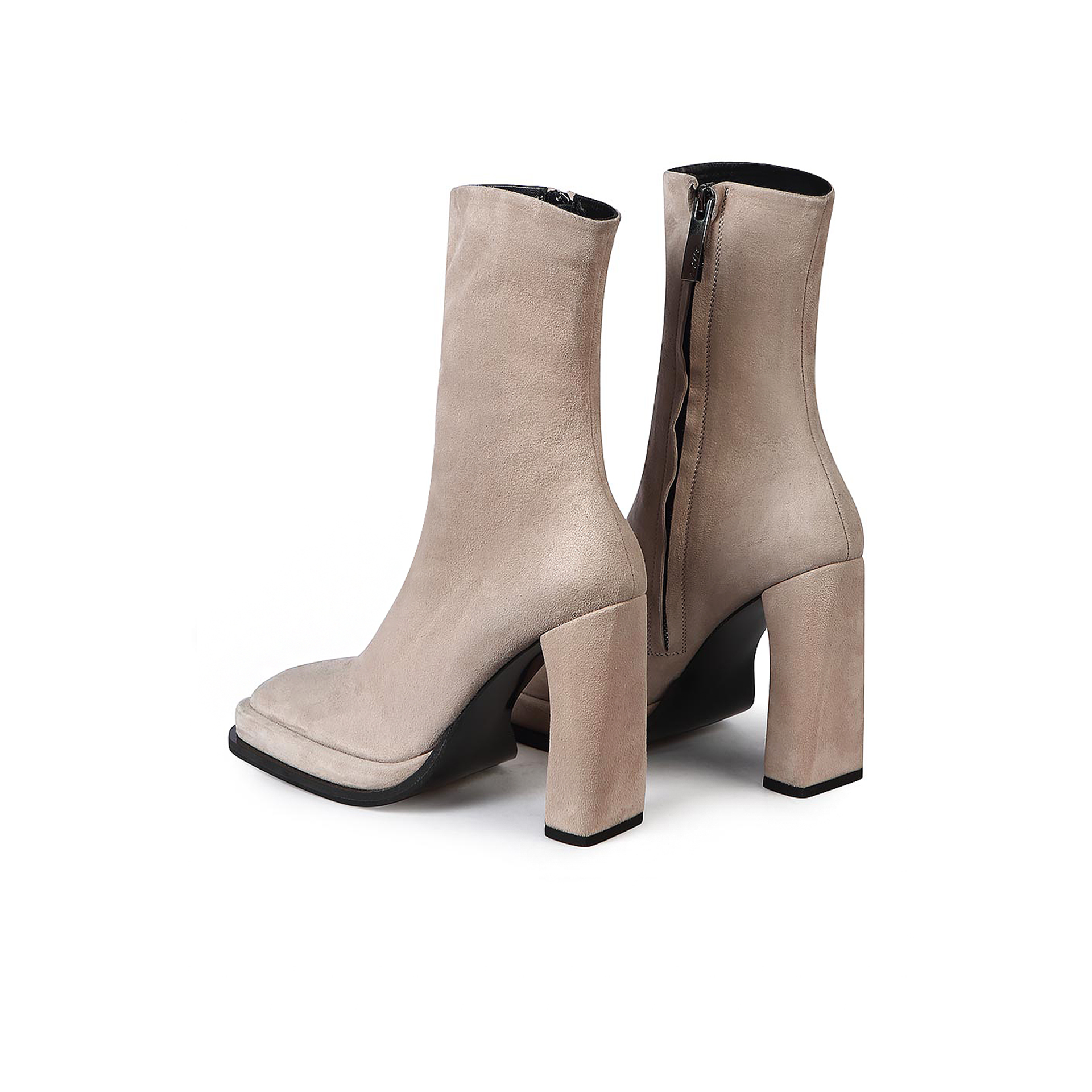 Square toe ankle boots