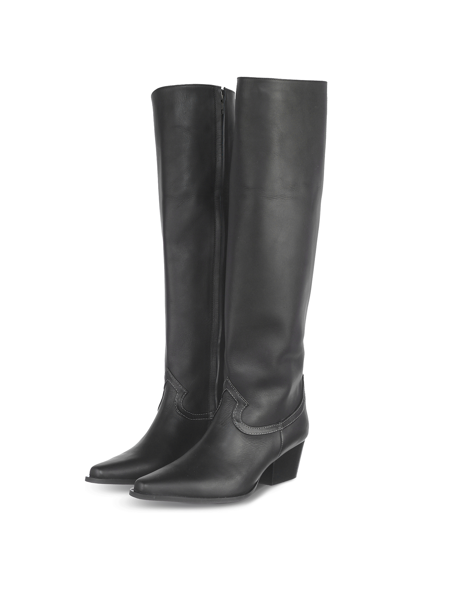 Tall cowboy boots with tape