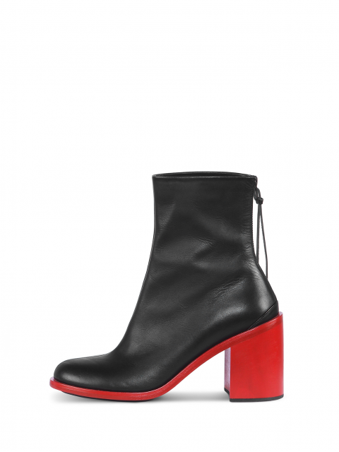 Black boots red sole best sale