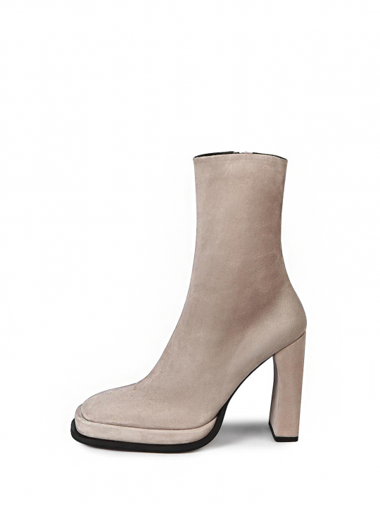 Grey platform ankle clearance boots