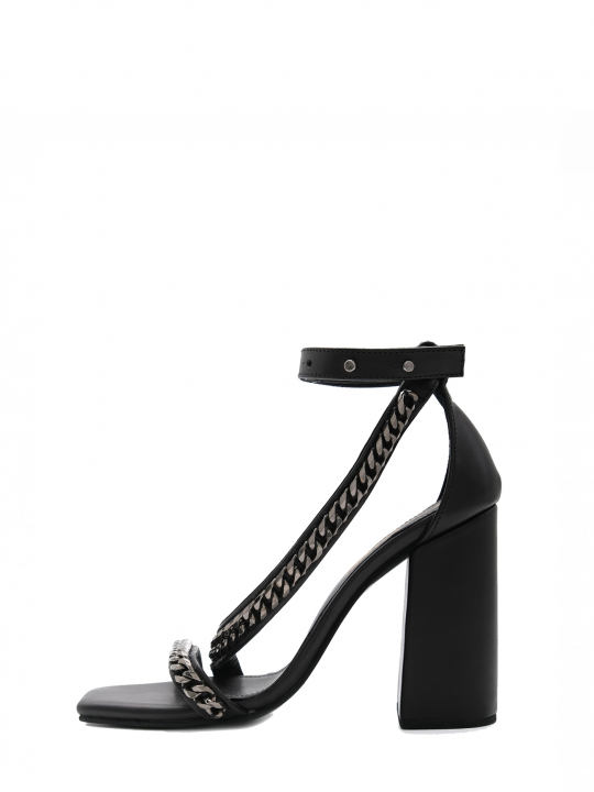 Chain heeled sandals
