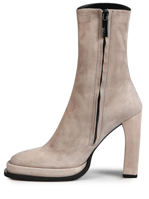 Square toe ankle boots