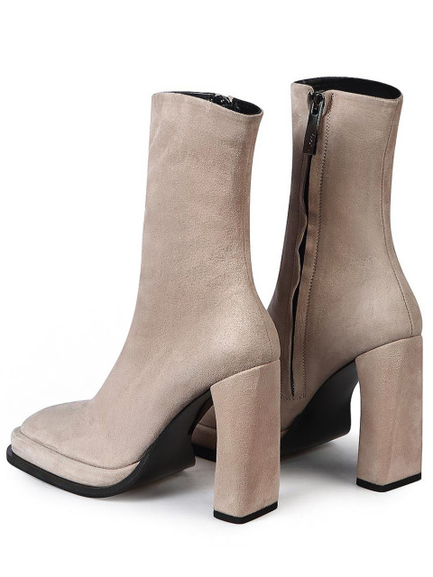 Square toe ankle boots