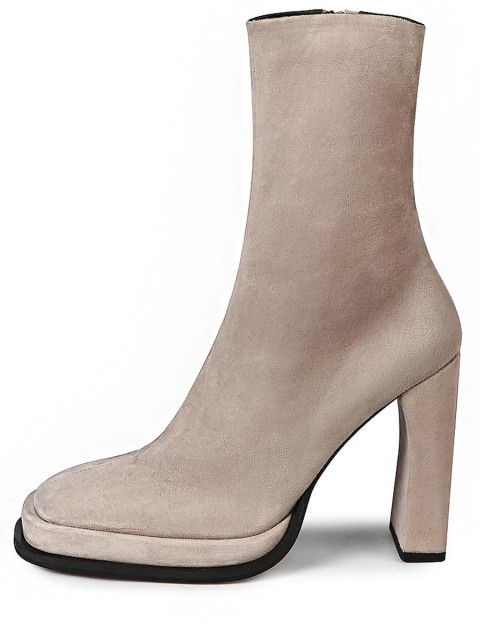 Square toe ankle boots