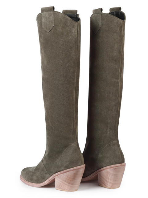 Olive cowboy boots