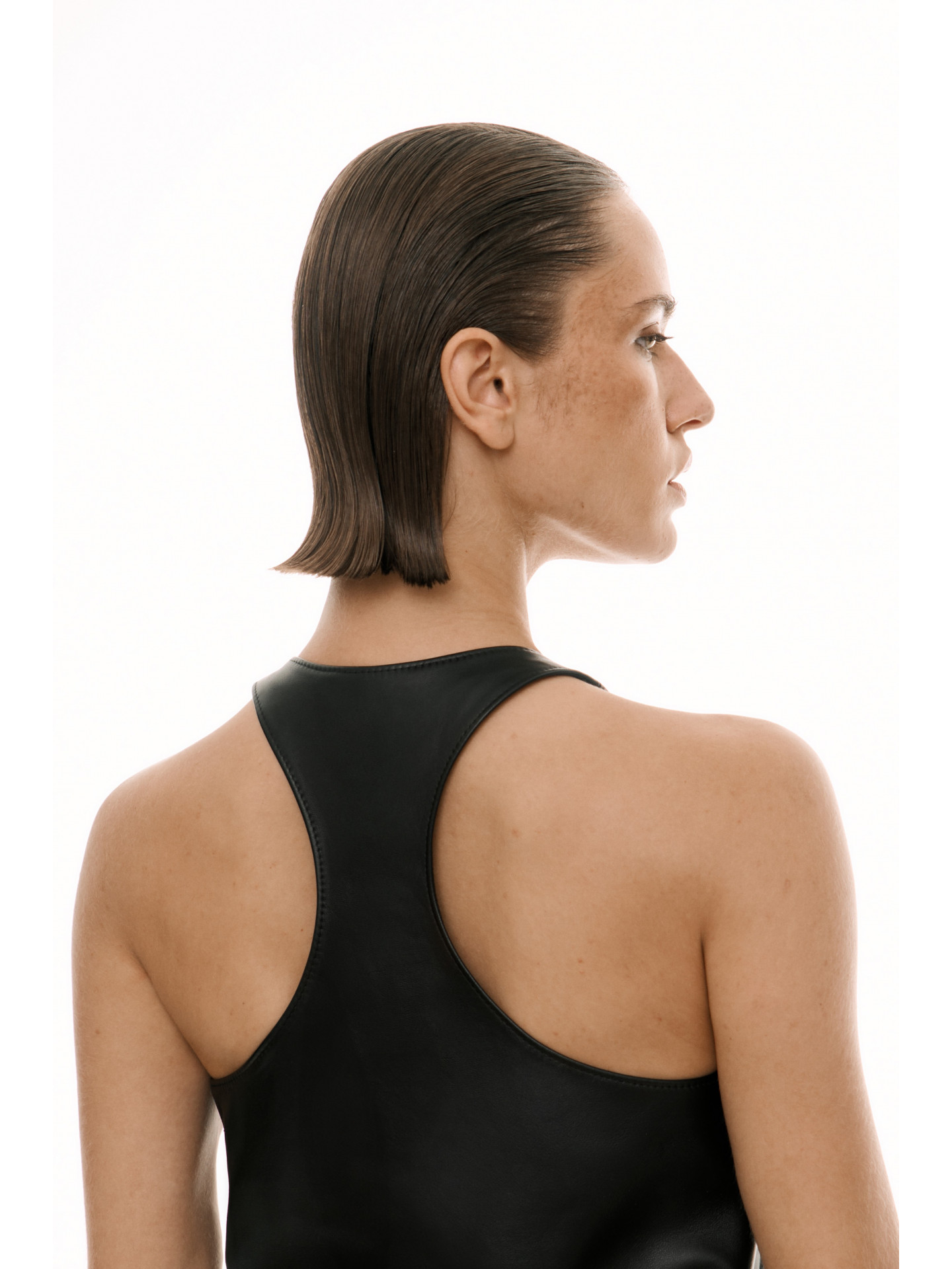 Кожаный топ