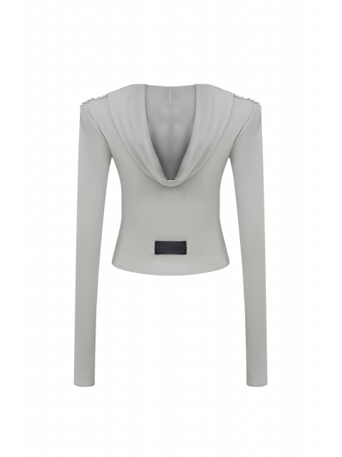 Tension Line's grey hooded tunic