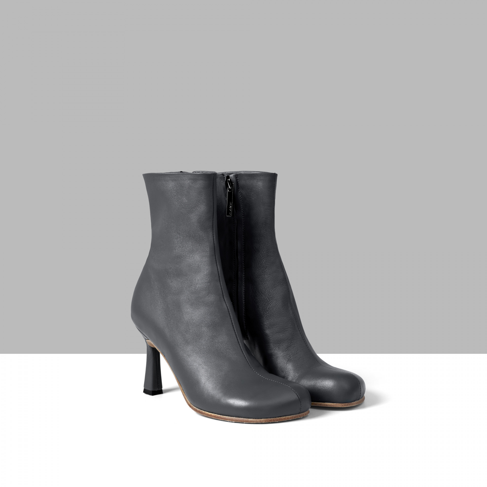 Grey ankle boots