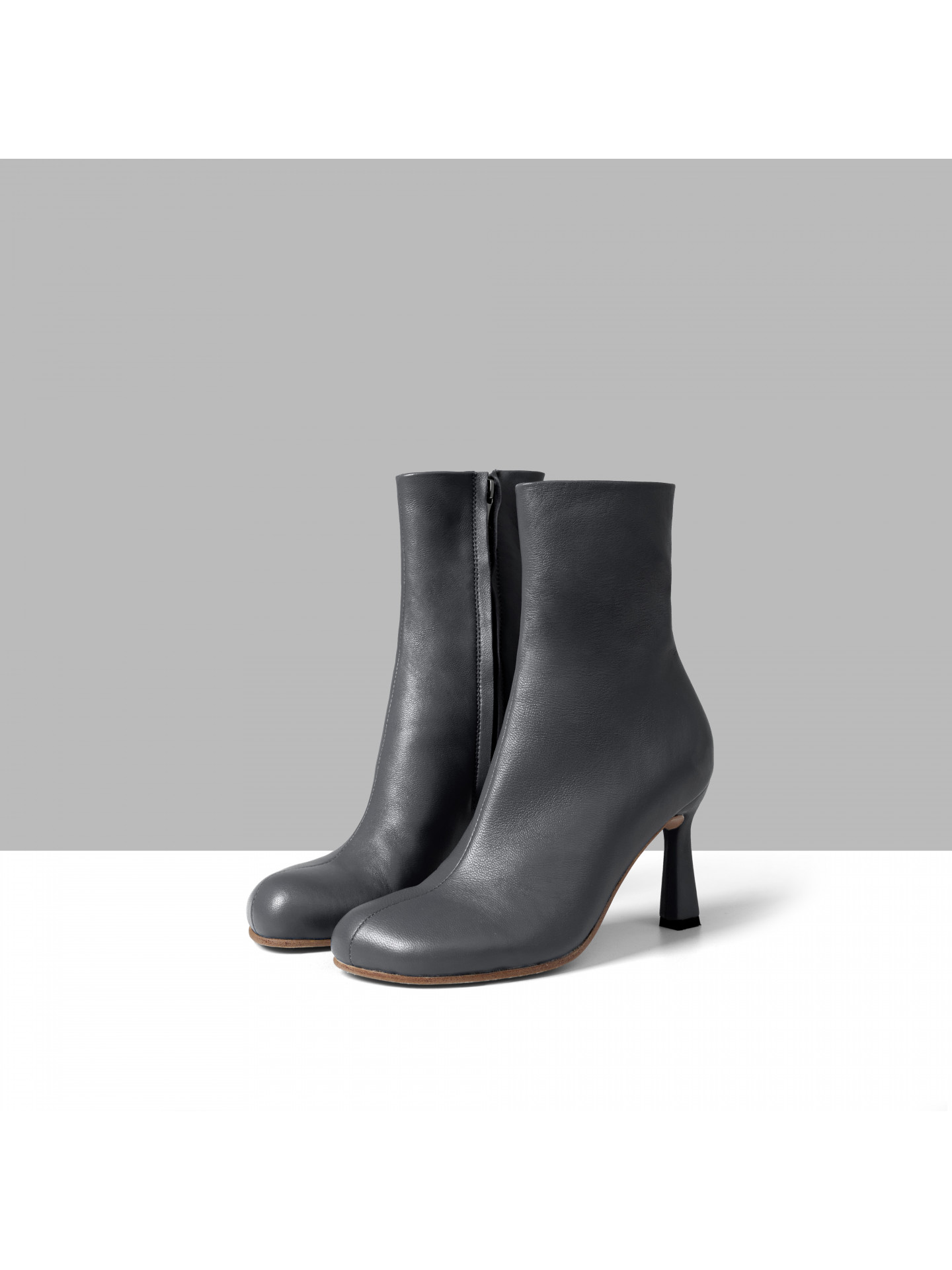 Grey ankle boots